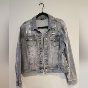 CHARLIE B Cropped Jean Jacket